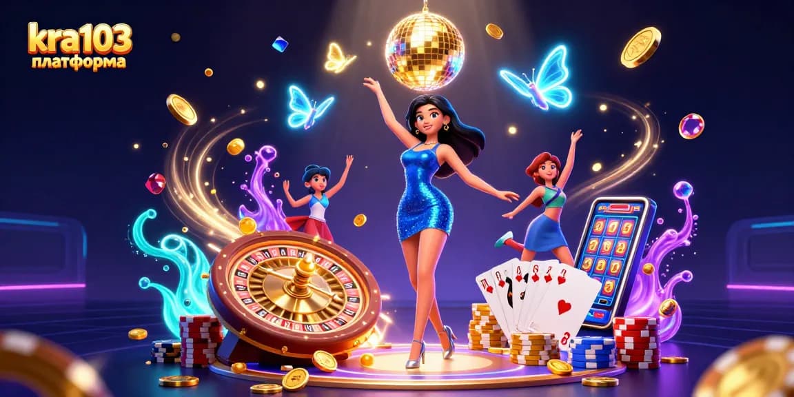 Engage with kra103 платформа in a vibrant, dynamic casino scene featuring exciting games.