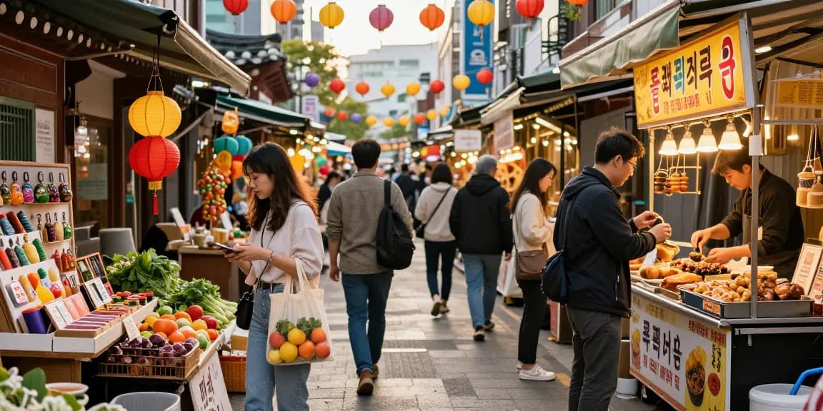 Exploring Seoul's vibrant street market showcasing local goods and fresh produce at https://forumup.org/shop/search.php?ca_id=&addr1=&addr2=&addr3=&schKeyword