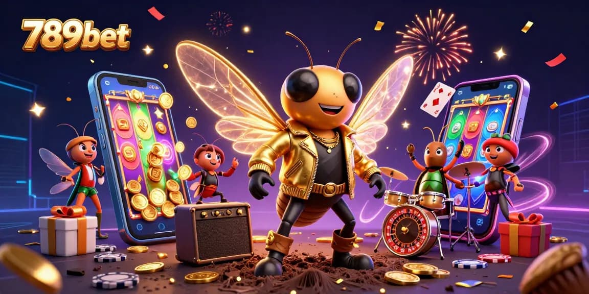 Experience thrilling gaming with 789bet as the rock star and band shine amidst casino games.