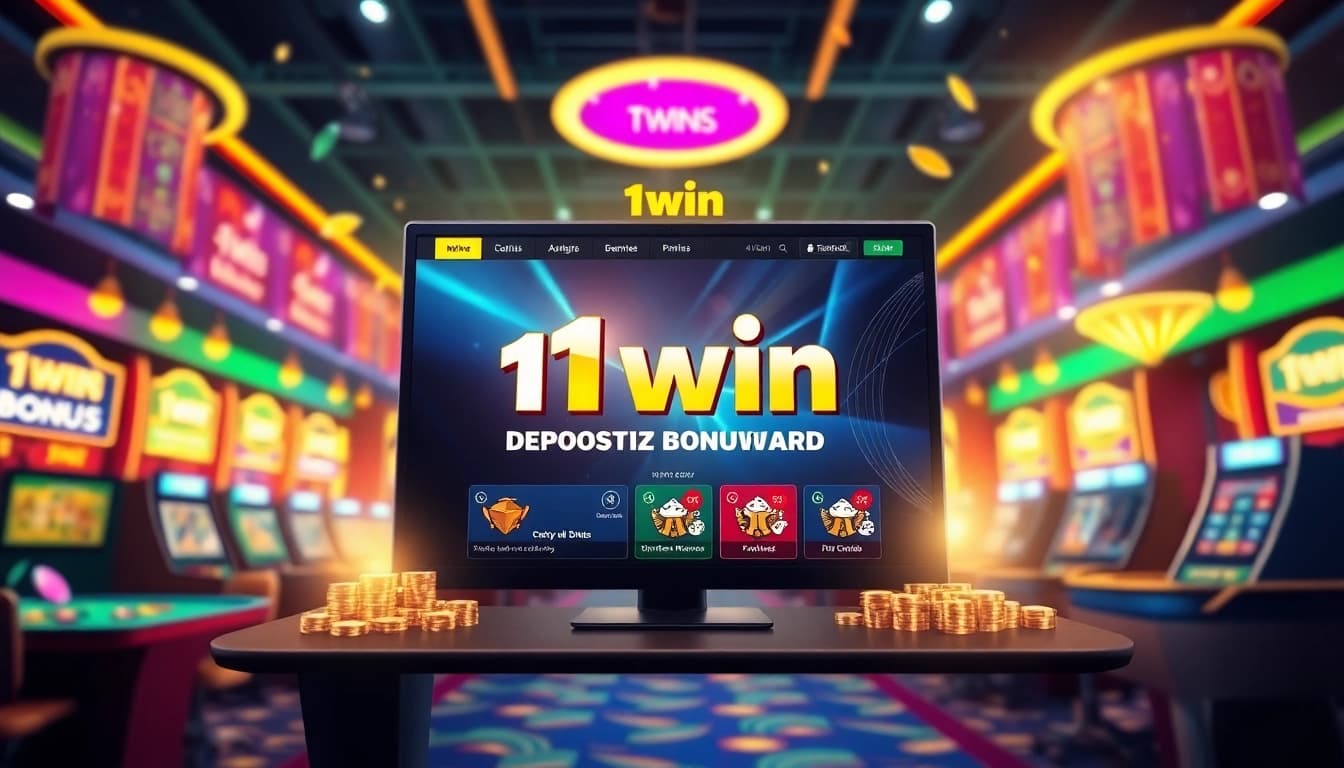 1win depozitsiz bonus təqdimatı ilə dolu canlı onlayn kazino mühiti.