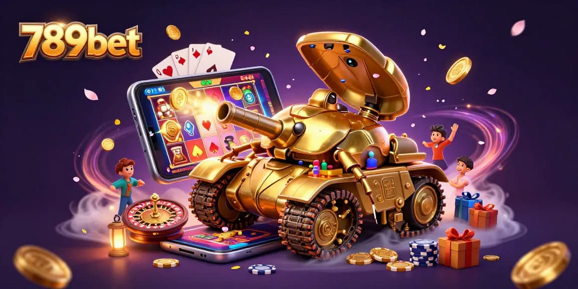Join the excitement at 789bet with a vibrant casino tank illustration featuring dynamic gaming elements.