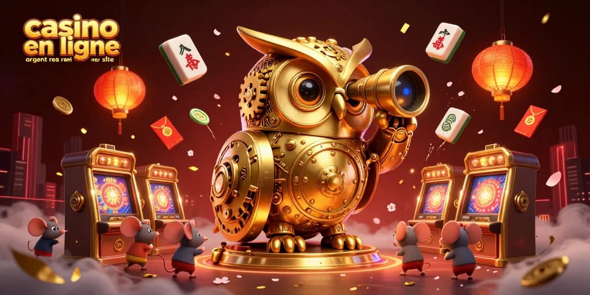 Découvrez les jeux sur le casino en ligne argent réel meilleur site avec une chouette dorée et des machines à sous.