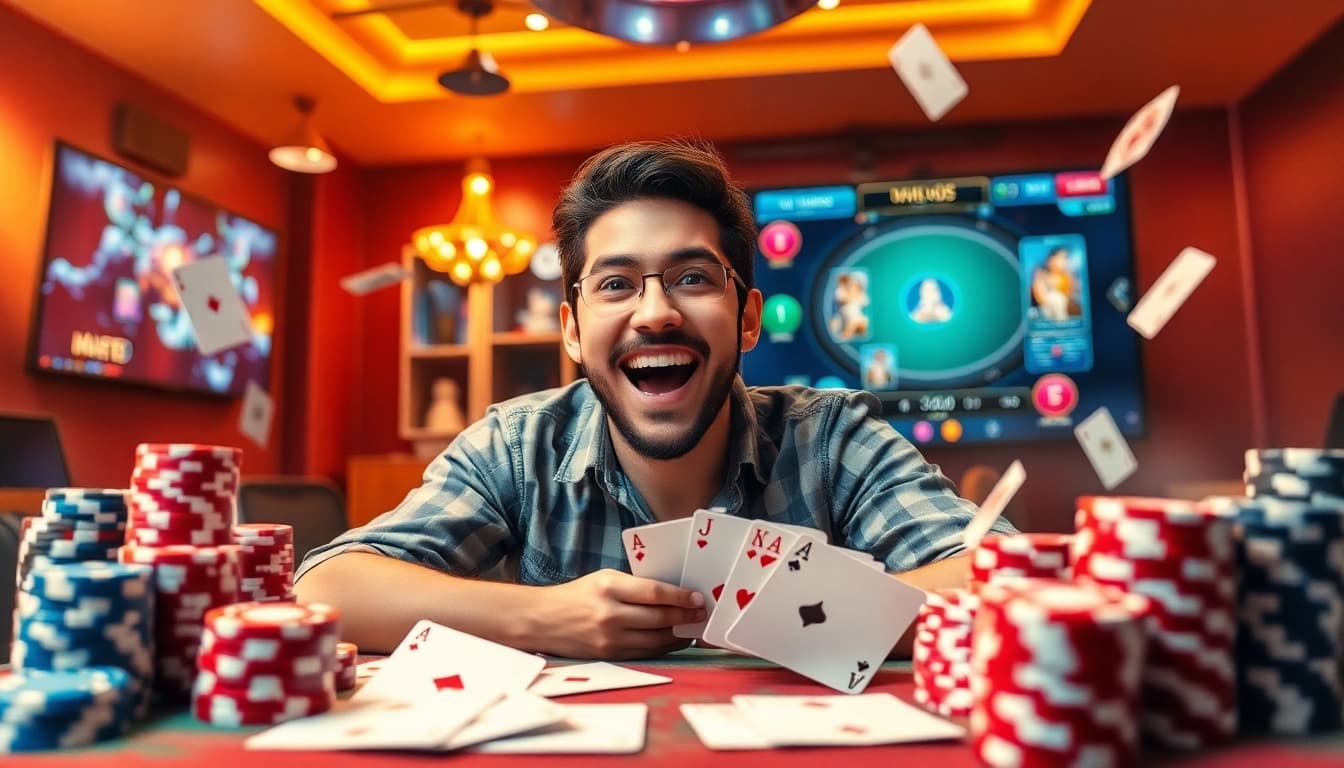 Engaging online card game experience at topgamebaidoithuong.mx featuring vibrant gameplay elements.