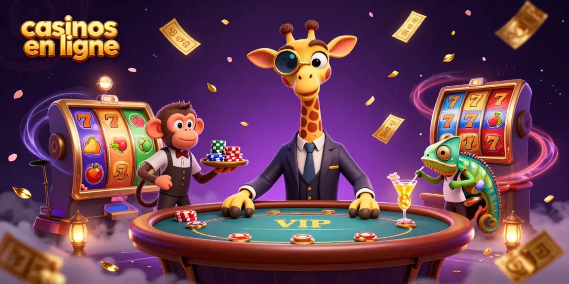 Jouez aux casinos en ligne avec un croupier girafe et un service exceptionnel dans un univers coloré.