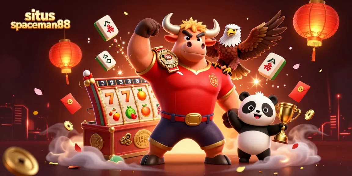 Experience thrilling wins at situs spaceman88 with vibrant 3D gaming characters and excitement-filled elements.