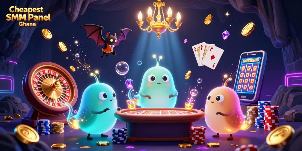 Boost your visibility with the Cheapest SMM Panel Ghana, showcasing vibrant casino growth elements.