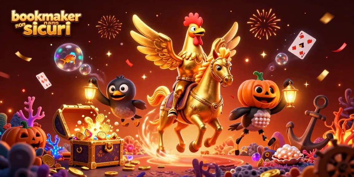 Scopri i migliori bookmaker non AAMS sicuri per scommesse online con questa illustrazione animata.
