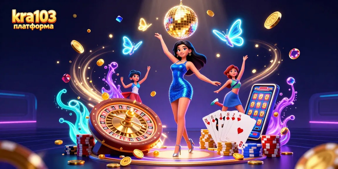 Engage with kra103 платформа in a vibrant, dynamic casino scene featuring exciting games.