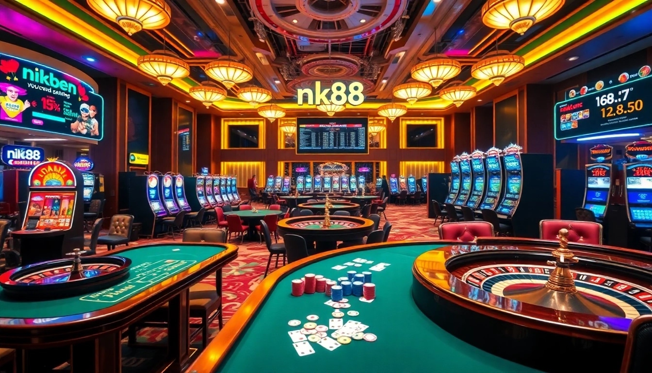 Experience the thrill of nk88 with vibrant casino games and betting action.