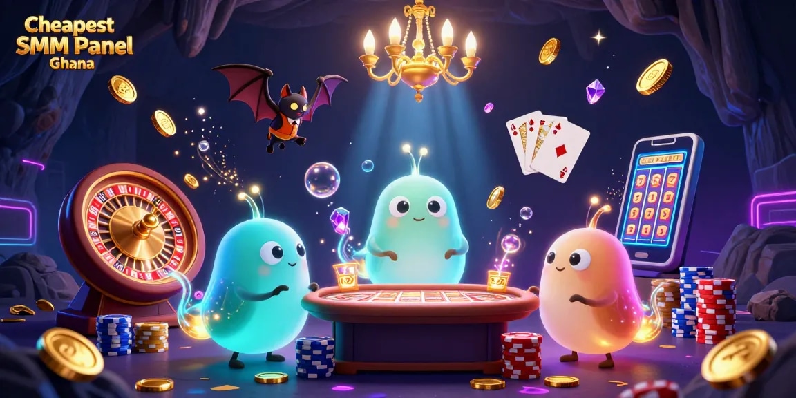 Boost your visibility with the Cheapest SMM Panel Ghana, showcasing vibrant casino growth elements.