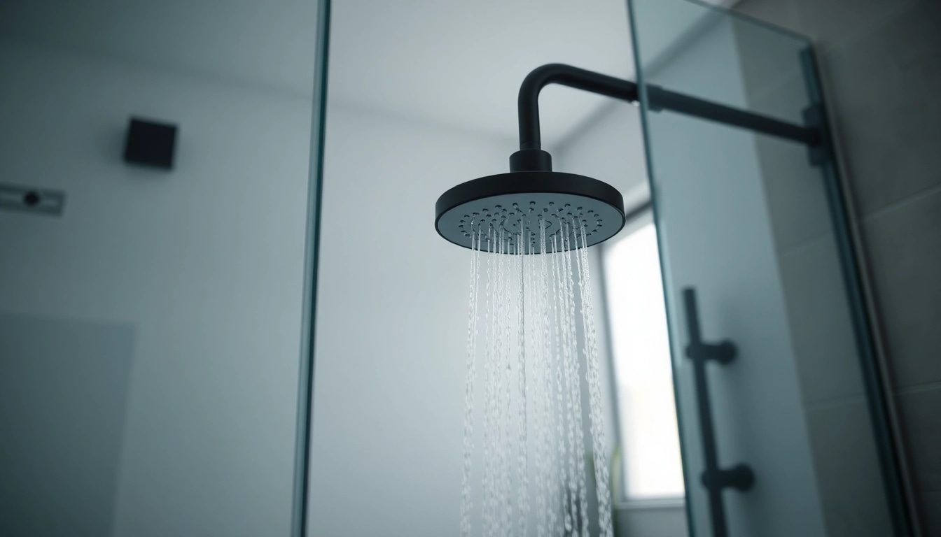 Paroi de douche à l'italienne moderne embellissant une salle de bains raffinée.