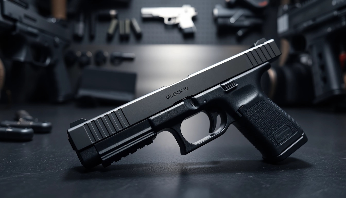 Showcase of glock 19 slide mos highlighting its sleek design and features.