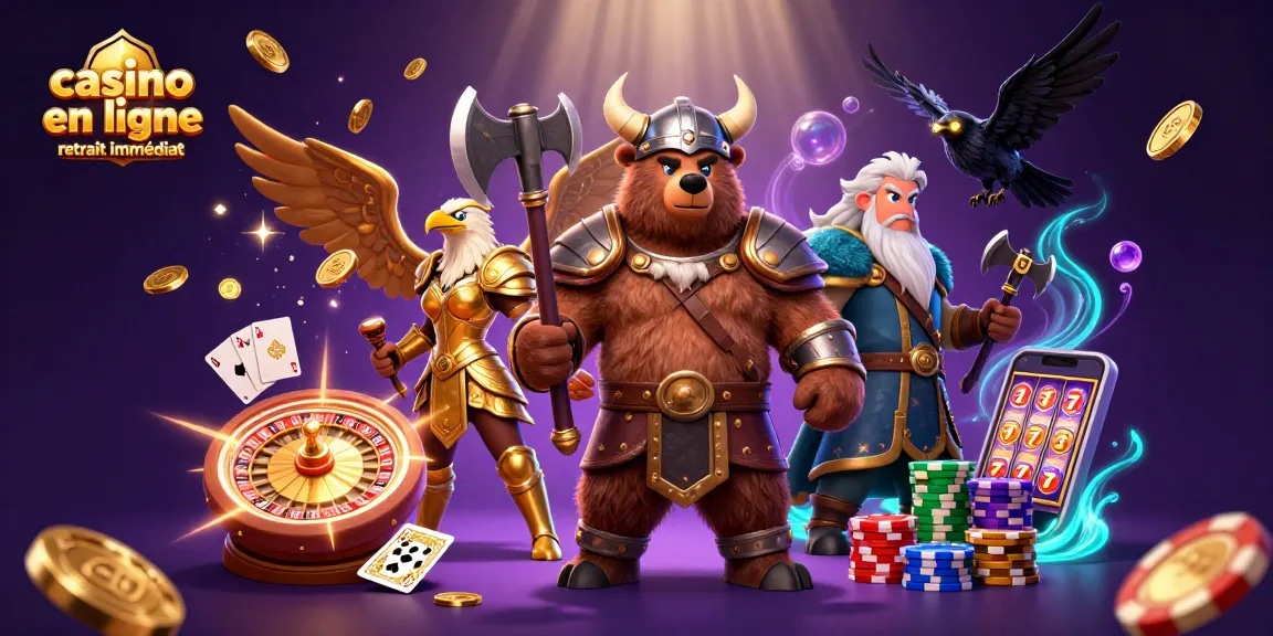 Profitez d'une expérience de jeu exceptionnelle avec casino en ligne retrait immédiat, illustrant l'excitation des jeux d'argent.