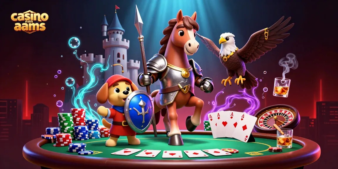 Partecipa a un gameplay emozionante nei casino non aams con cavalieri e ricchi elementi di poker.