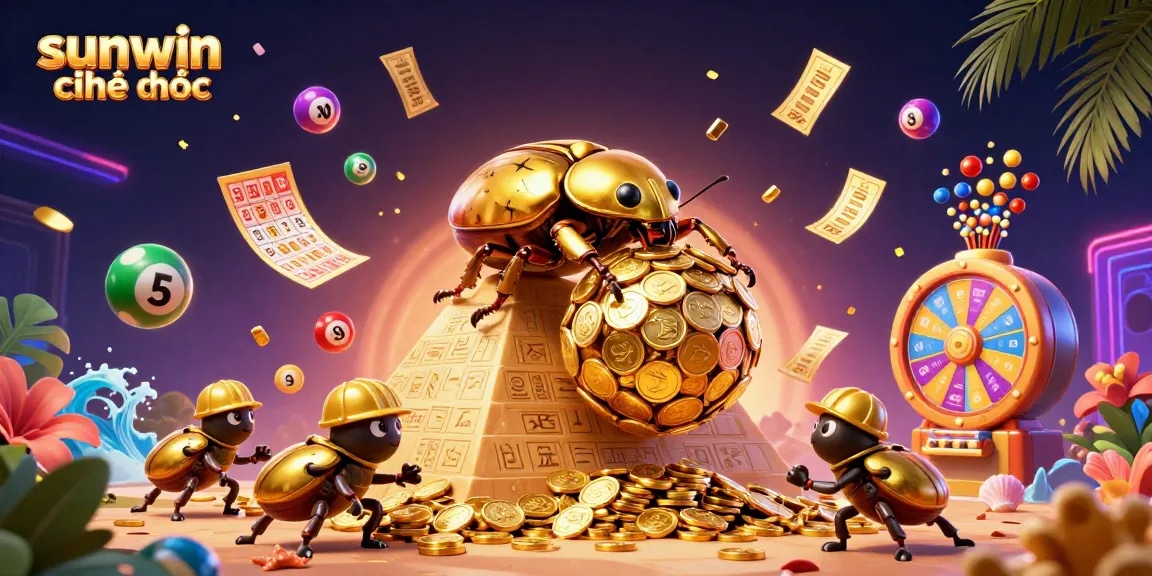 Experience thrilling gameplay with sunwin chính thức in a vibrant 3D casino scene filled with dynamic elements.