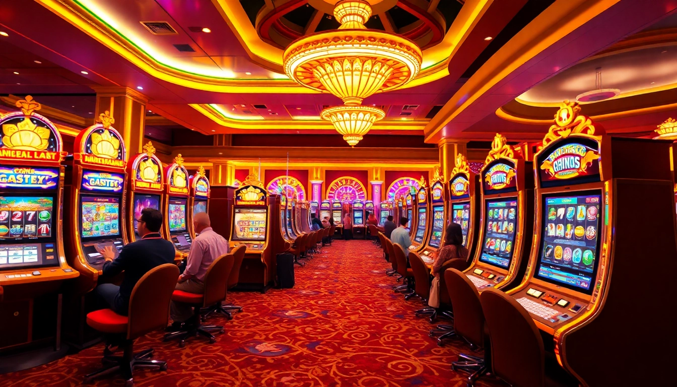 Players enjoying slot pragmatic games at luxury casino machines with dynamic designs.
