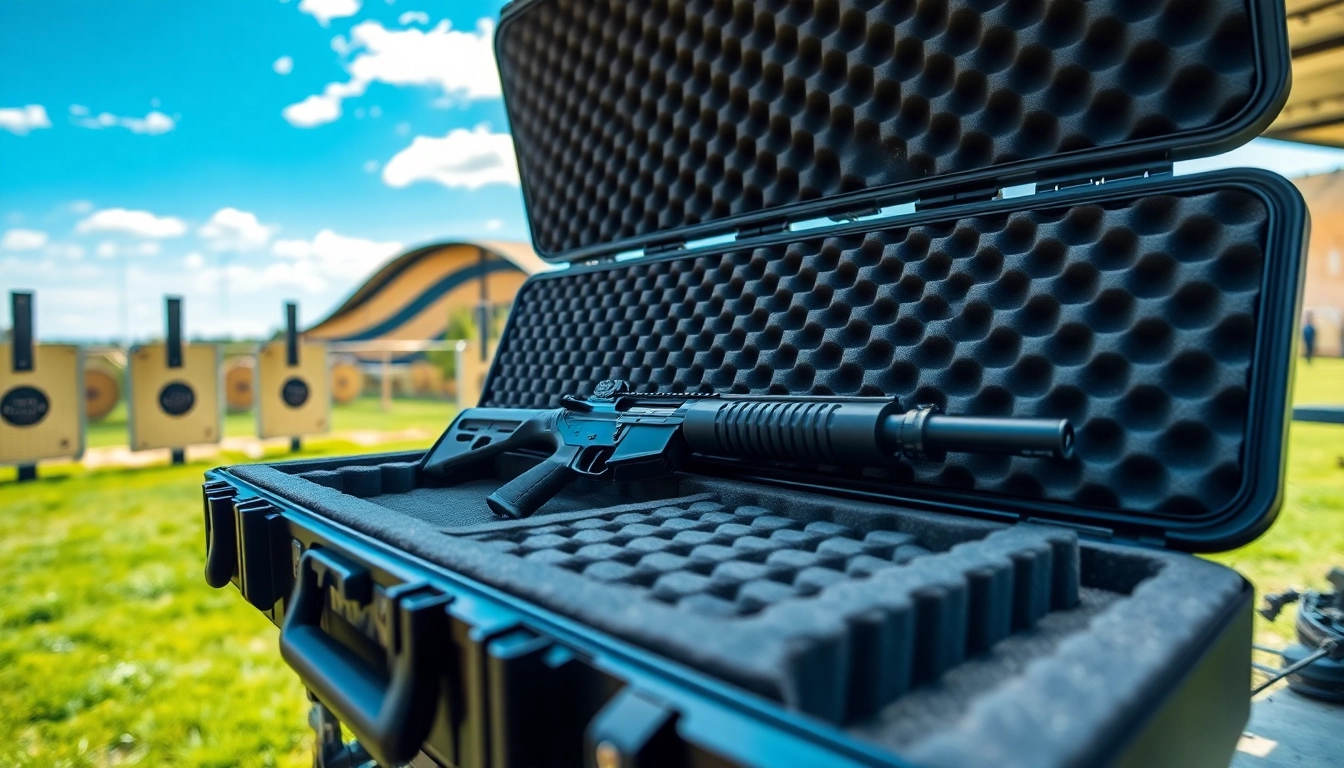Foam for rifle case demonstrating precision fit and protection at an outdoor range.