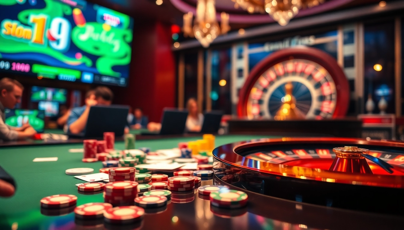 Des joueurs engagés profitent d'une expérience de jeu dynamique de casino en ligne France avec des visuels vibrants.