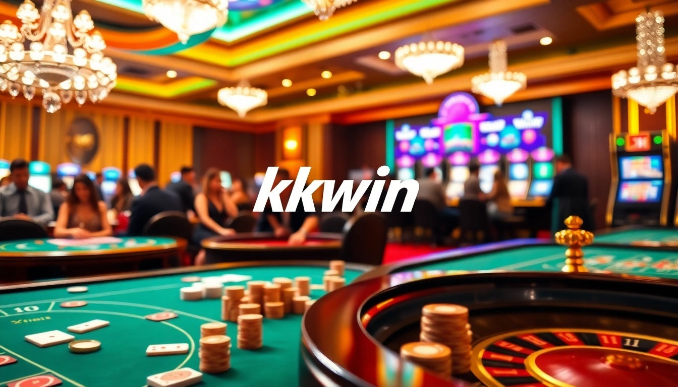 Experience thrilling gameplay at KKWIN link with vibrant casino tables and poker chips.