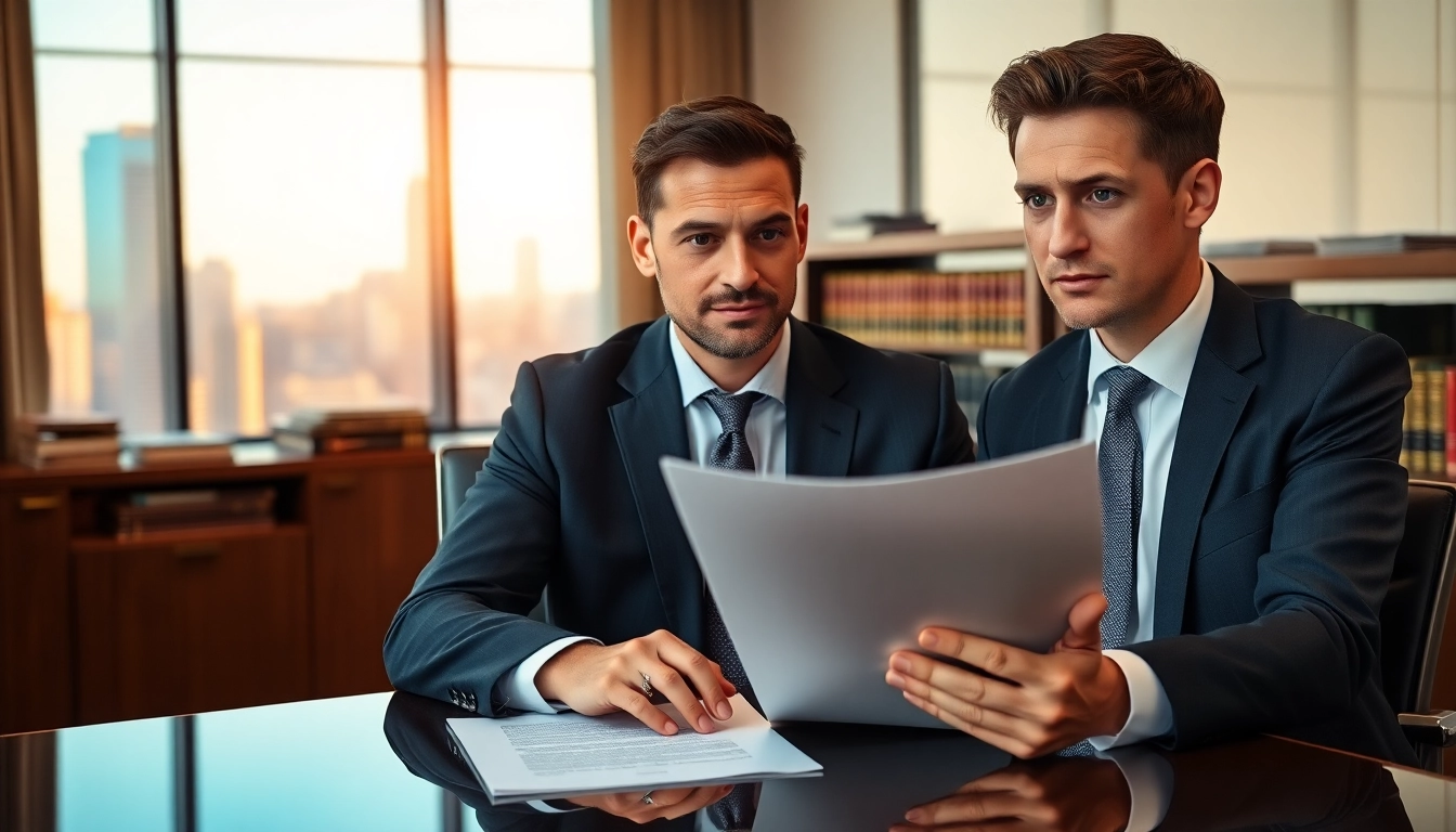 Brooklyn Estate Planning Lawyer reviewing documents in a modern, professional office.