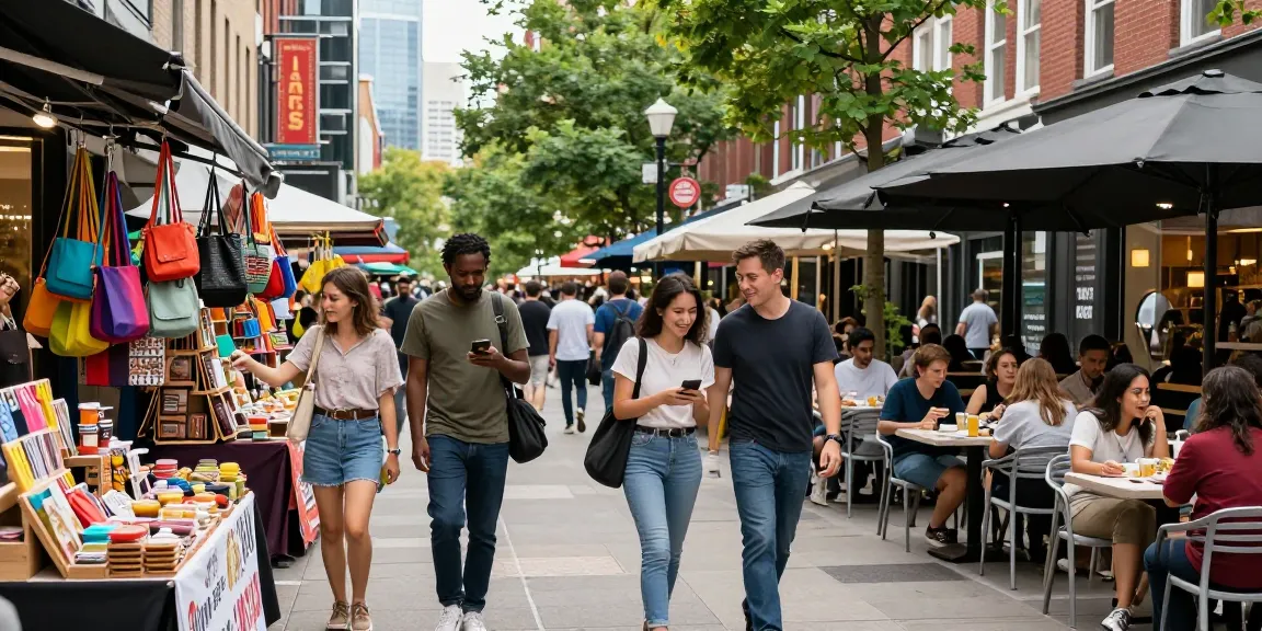 Exploring vibrant urban shopping scene at https://forumup.org/shop/search.php?ca_id=&addr1=&addr2=&addr3=&schKeyword= with friends.