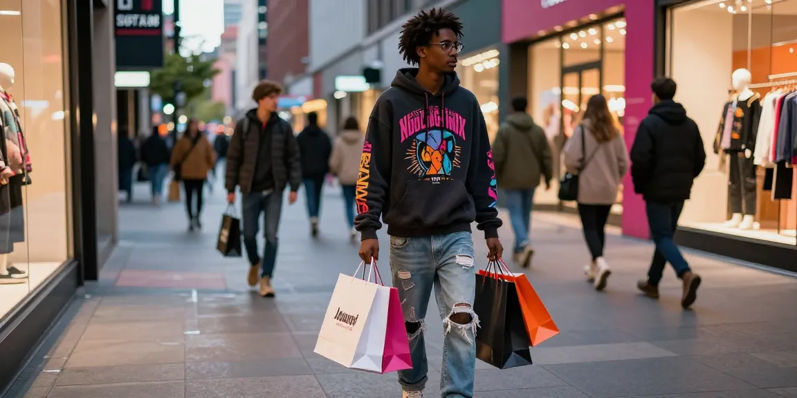 Shopping for trendy fashion at https://shs-dome5.com/ with vibrant urban atmosphere.