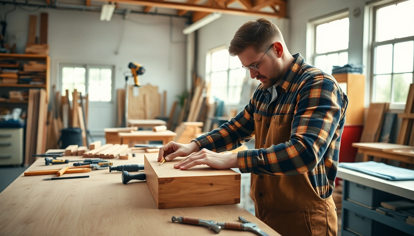 Learn about Carpentry Apprenticeship Near Me with a carpenter in a workshop demonstrating skills.
