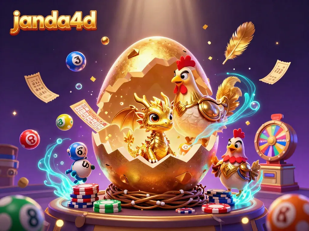 Guncangkan keberuntungan Anda dengan janda4d, memperlihatkan naga emas dari telur raksasa di tengah permainan seru.