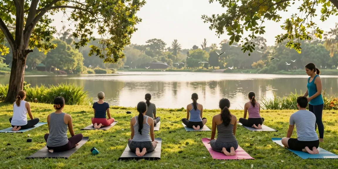 200hr YTT Sri Lanka training with diverse students practicing yoga poses by serene Koggala Lake.