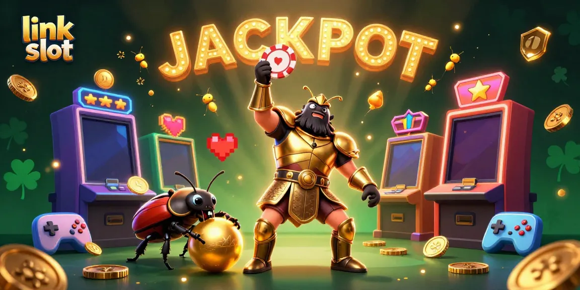 Permainan slot terhubung dengan karakter unik dan jackpot bersinar, menantikan kemenangan.