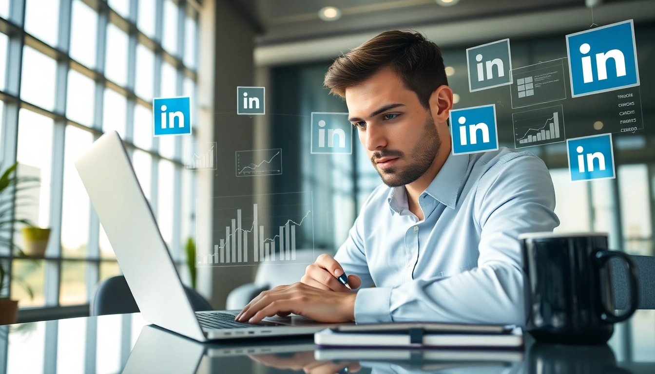 Engage in linkedin sales navigator data extraction with a data analyst in a modern office.