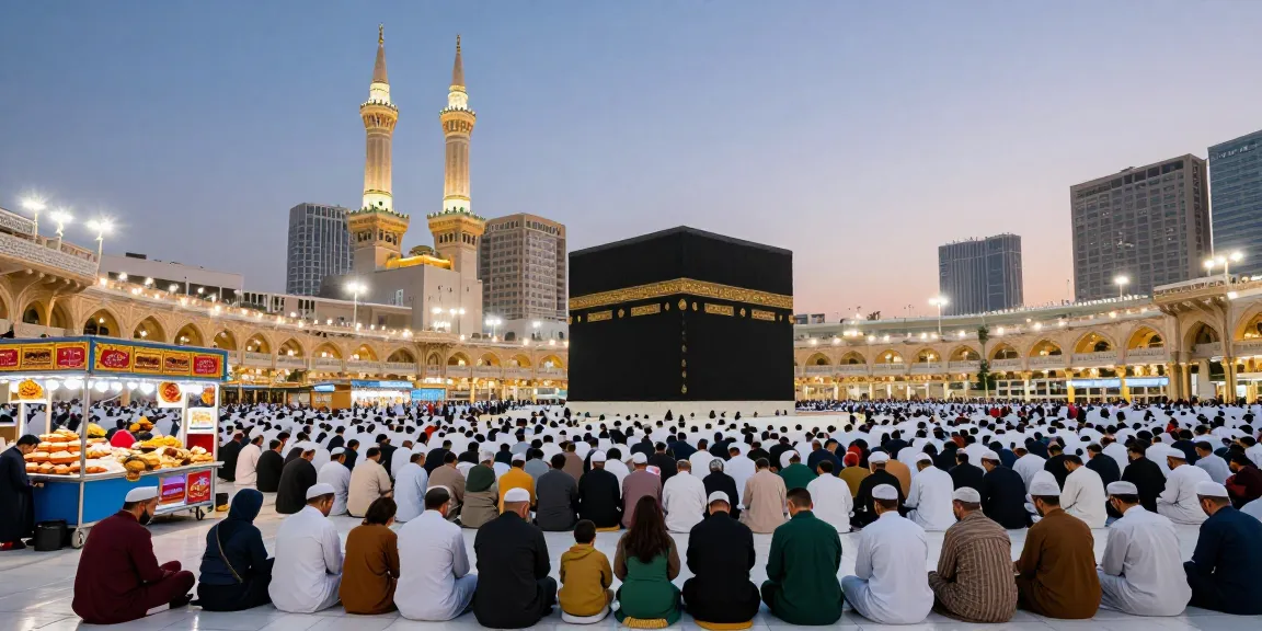 Experience the spiritual essence of Umroh Full Ramadan, capturing travelers' devotion and beauty in sacred rituals.