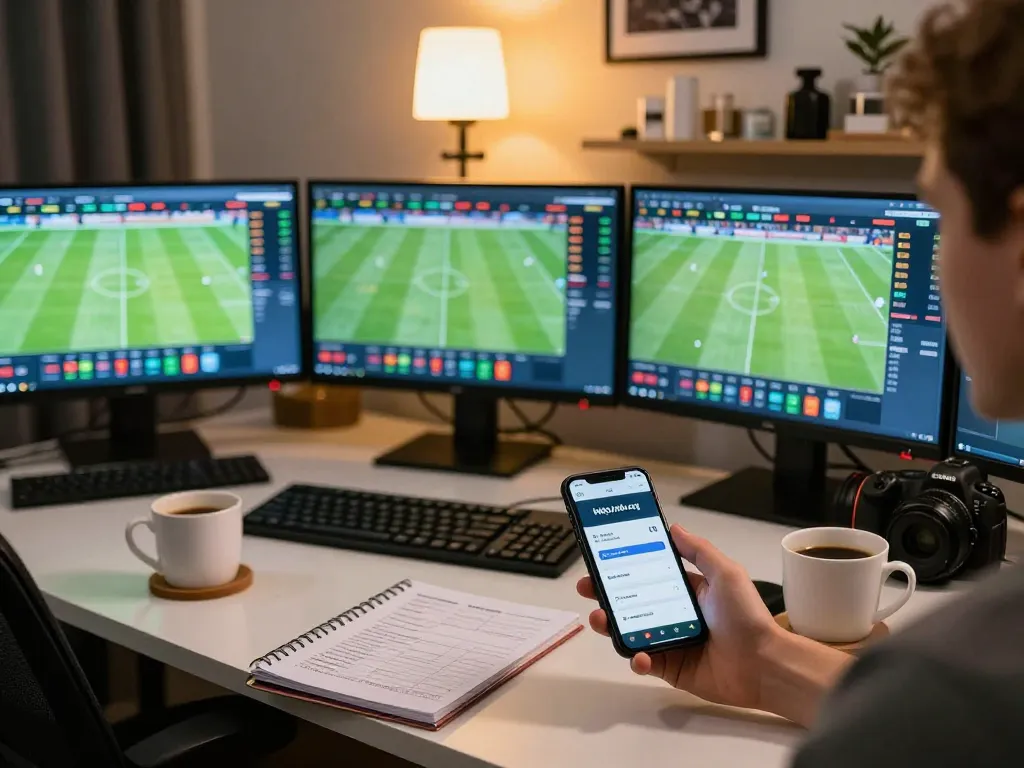 Experience live sports betting excitement on https://nddo.org with a person engaged in real-time betting analysis