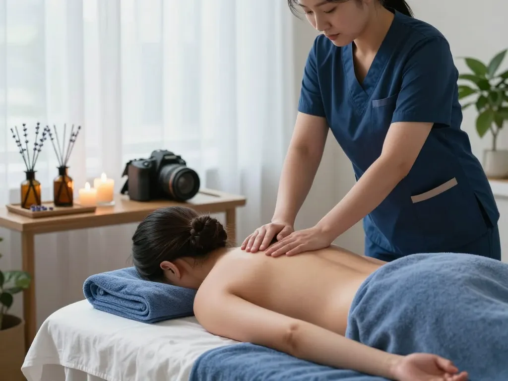 Calming spa scene showcasing 스웨디시 massage therapy in a tranquil setting.