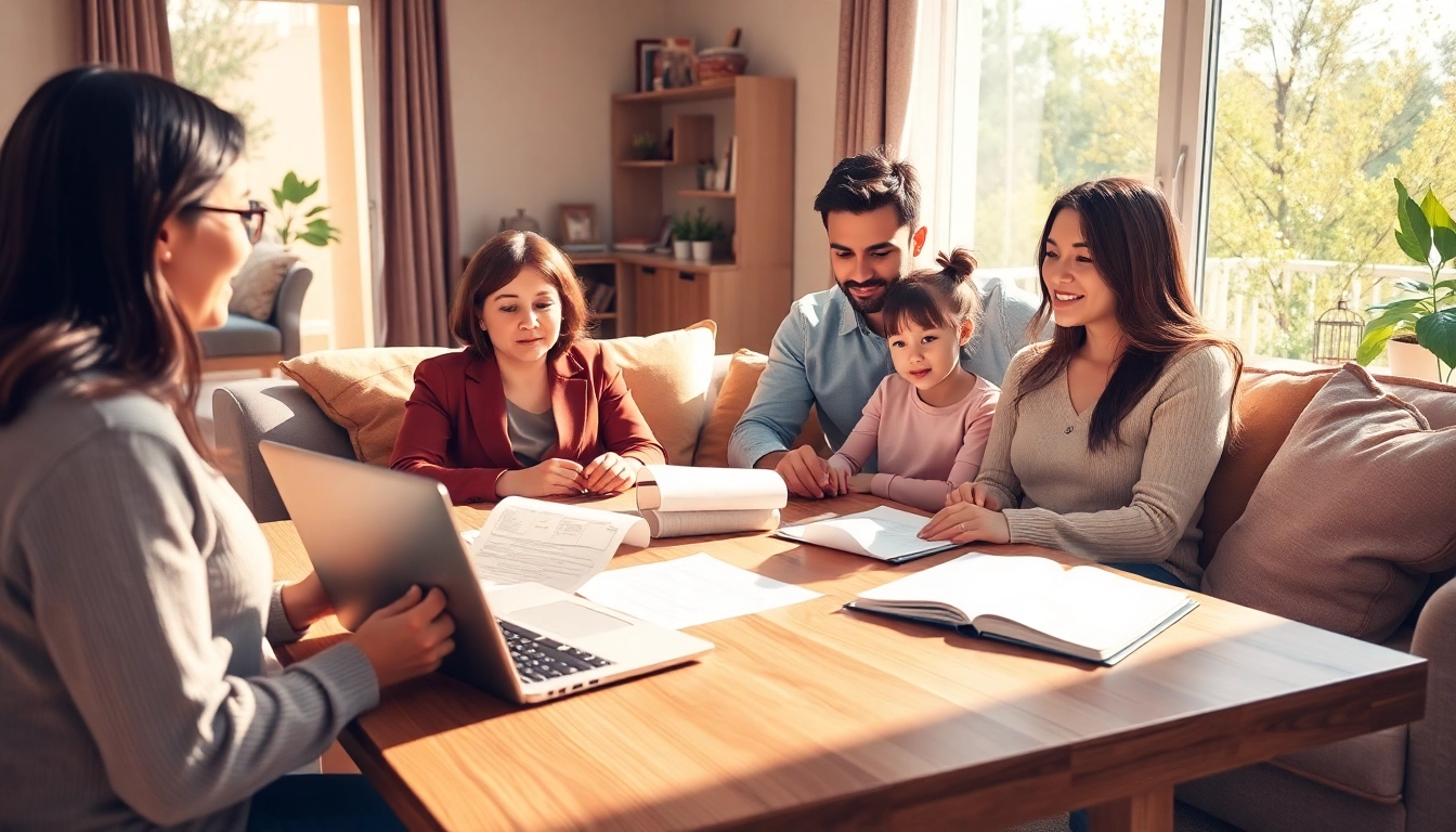 Evaluate extended warranty for cars and homes options with a family in a bright, cozy living room.