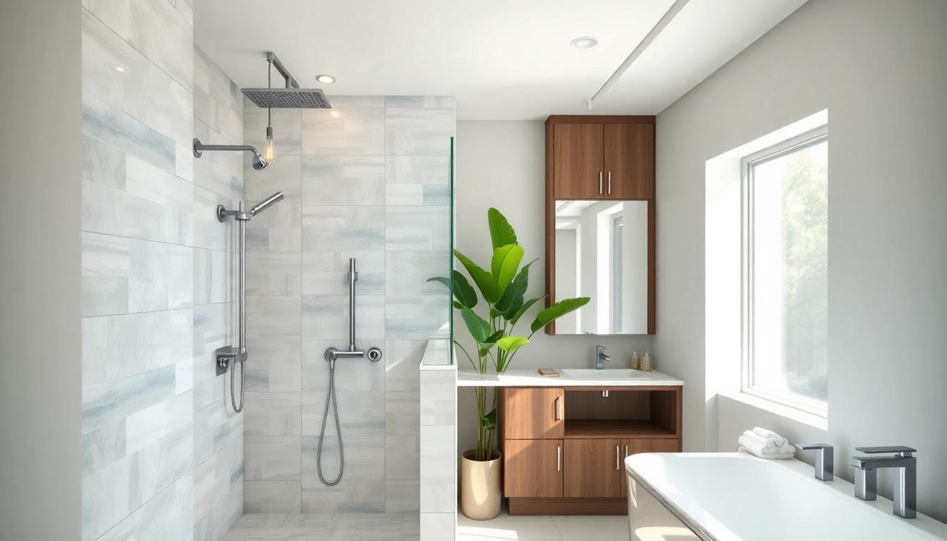 Engaging bathroom renovations near me featuring modern aesthetics and natural light.