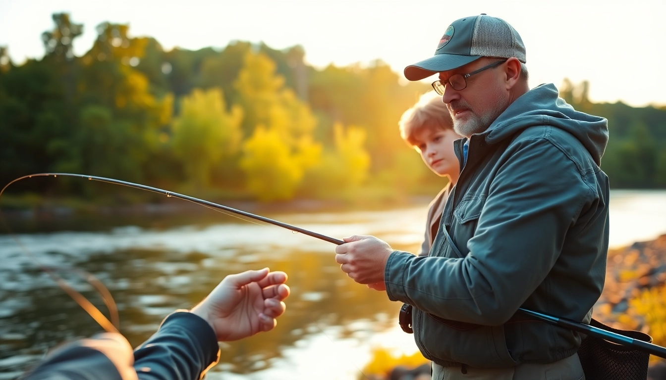 Join engaging fly fishing lessons near me with expert instruction on a peaceful riverbank.