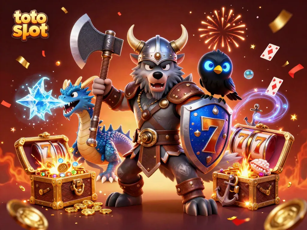 Experience action-packed winning thrills with the vibrant toto slot scene featuring dynamic characters and casino elements.