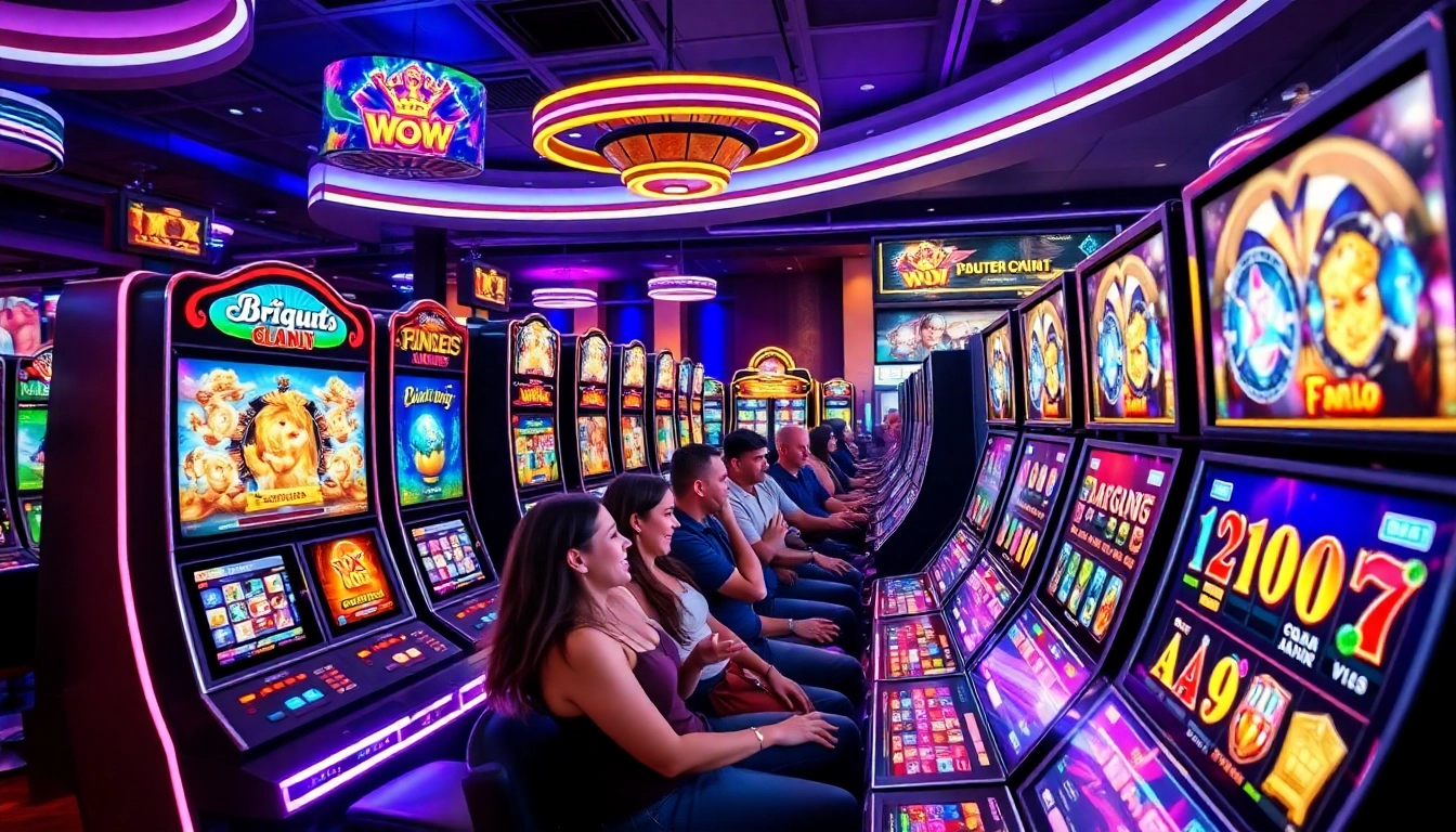 Memenangkan permainan slot depo 1k dengan suasana kasino yang ceria dan mesin berkualitas tinggi.