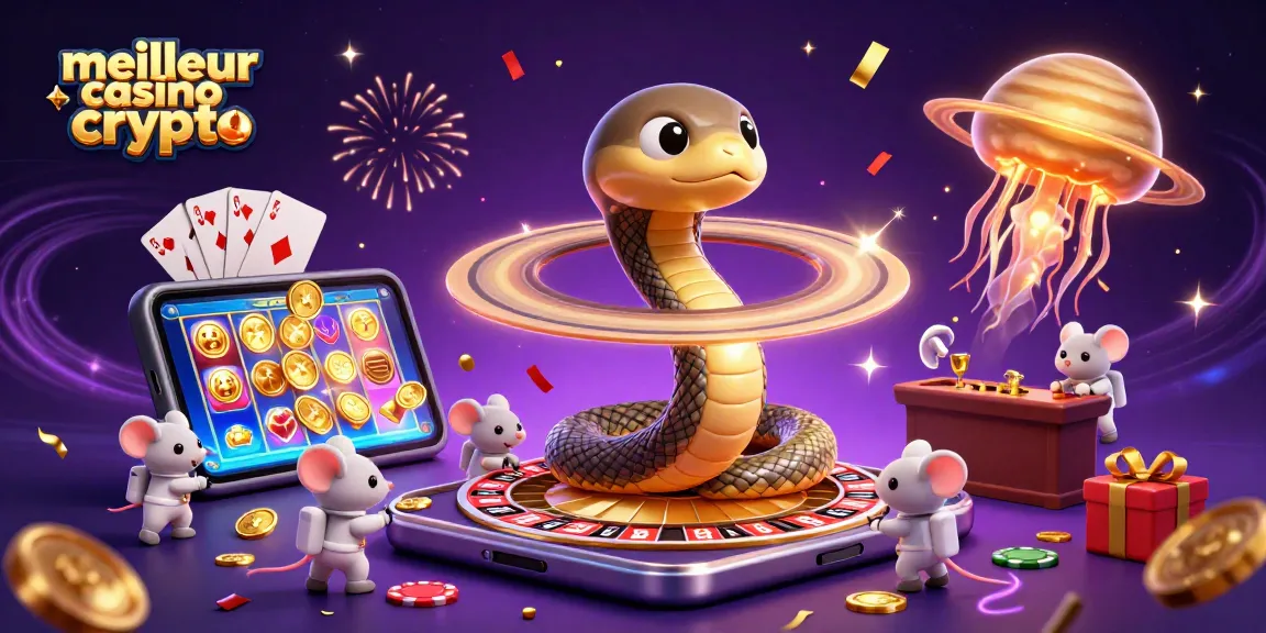 Visualisez le meilleur casino crypto avec des personnages animés et des jeux de casino dynamiques.