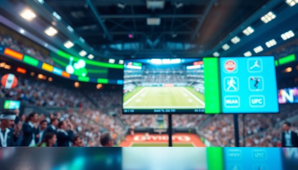 오징어티비의 스포츠중계를 즐기는 다양한 팬들을 보여주는 역동적인 장면입니다.