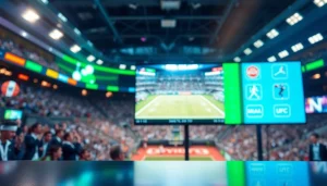 오징어티비의 스포츠중계를 즐기는 다양한 팬들을 보여주는 역동적인 장면입니다.