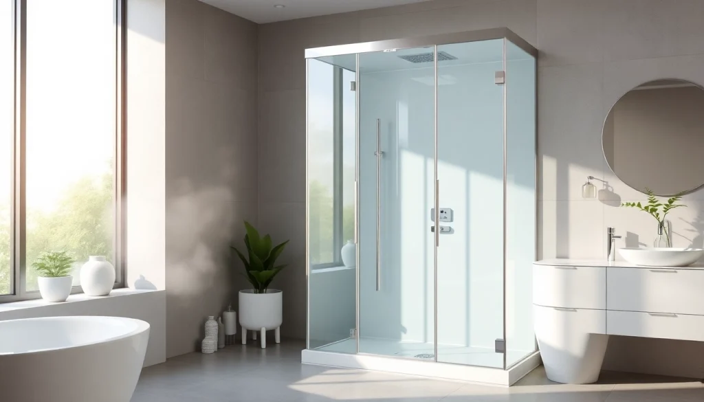 Stylish sonni Duschkabine in modern bathroom showcasing sleek design and premium materials.