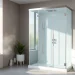 Stylish sonni Duschkabine in modern bathroom showcasing sleek design and premium materials.