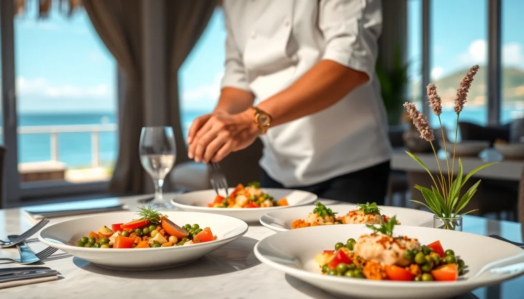 Creating a feast with a St Martin Private Chef in a luxurious villa setting.