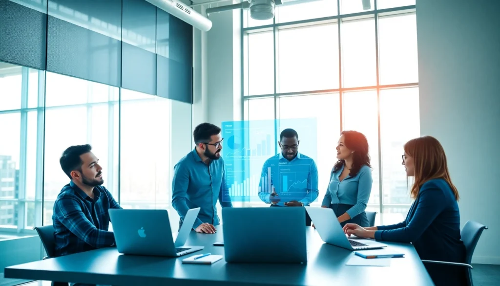 Enhance your business with expert seo consulting services in a modern office setting featuring teamwork.