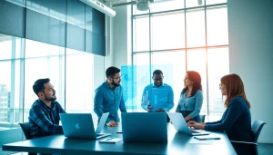 Enhance your business with expert seo consulting services in a modern office setting featuring teamwork.