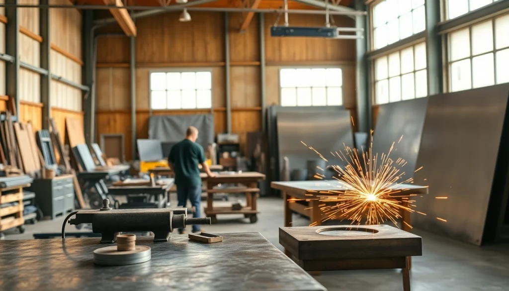 Experience custom steel fabrication with skilled artisans in a vibrant workshop.