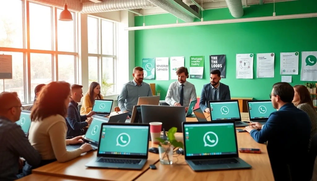 Enhance customer relations with WhatsApp Smart CRM in a collaborative office environment.