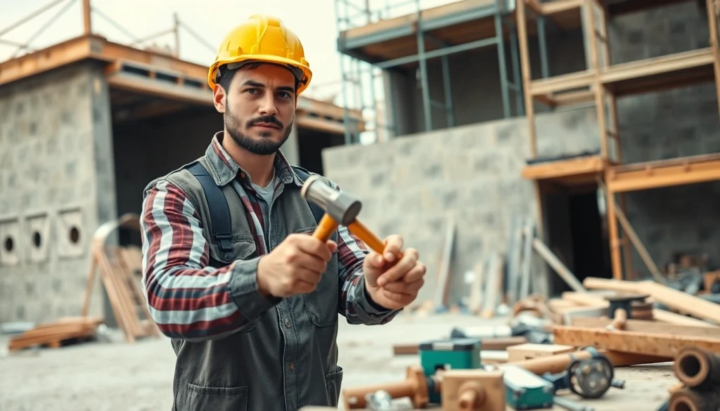 Construction trade schools in texas spotlight practical training at a bustling site.